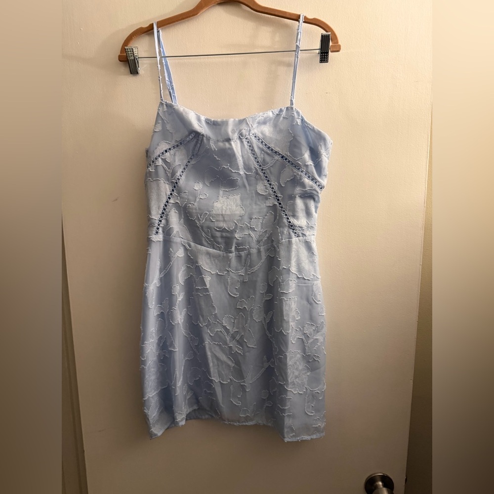 White Fox Light Blue Mini Dress